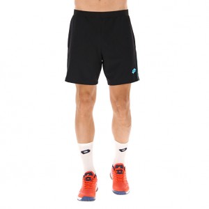 Men Lotto Superrapida V Shorts Black / Blue | 47059-MAHJ
