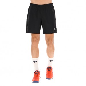Men Lotto Tech I7 Shorts Black | 36425-IVQF