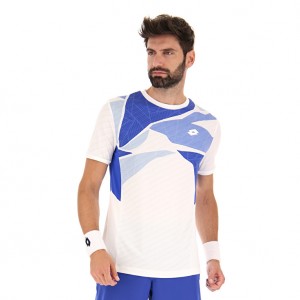 Men Lotto Tech I - D2 T-shirts White | 08236-HVLC