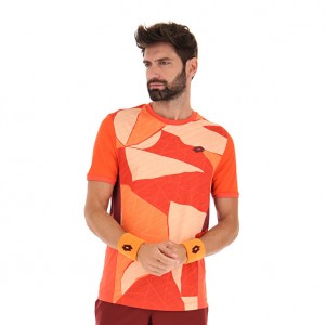 Men Lotto Tech I - D3 T-shirts Orange | 03621-BOUL