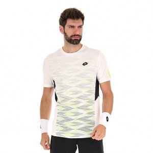 Men Lotto Tech I - D4 T-shirts White | 96305-TASM