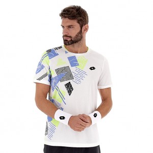 Men Lotto Tech I - D5 T-shirts White | 32875-RNEX