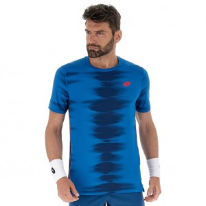 Men Lotto Tech Ii - D2.A T-shirts Blue | 40152-TXVL