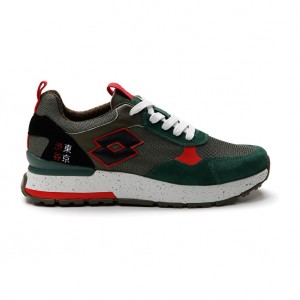Men Lotto Tokyo Shibuya Iii Leggenda Black / Green | 85769-XPRQ