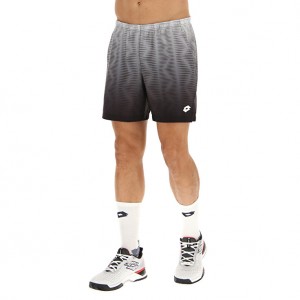 Men Lotto Top Iv7 2 Shorts Black / White | 84253-LVOB