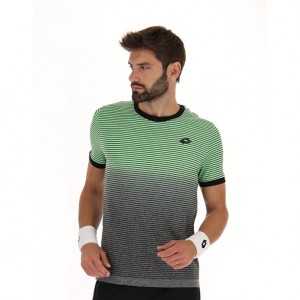 Men Lotto Top Ten Ii Sml T-shirts Green / Grey | 30951-GJBC