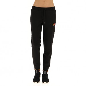 Women Lotto Athletica Classic W V Pants Black | 49835-HLAI