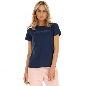 Women Lotto Athletica Due W Vi T-shirts Blue | 15983-WAUX