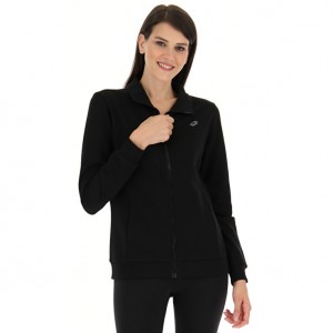 Women Lotto Msc W Fz Fl Jackets Black | 32489-OCPX