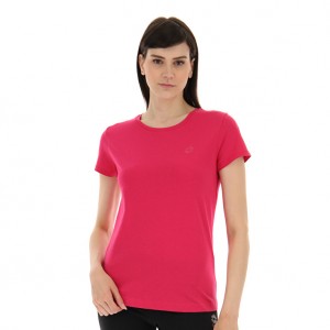 Women Lotto Msc W T-shirts Pink | 38659-CTDU