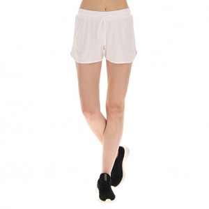 Women Lotto Msp W Shorts White | 43269-LMAN
