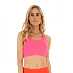 Women Lotto Msp W Top Sports Bra Pink | 26834-RMUV