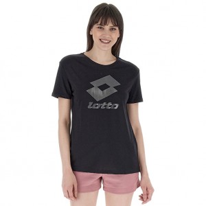 Women Lotto Smart W Iv T-shirts Black | 35820-MJLS