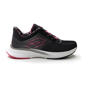 Women Lotto Speedevo 700 Ii Prt W Running Shoes Black / Pink | 89654-EAOM