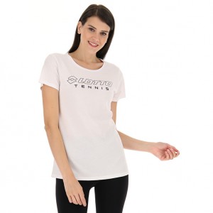 Women Lotto Squadra W Ii Lotto T-shirts White | 90147-KRDZ