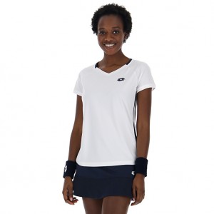 Women Lotto Squadra W Ii Pl T-shirts White | 65183-QGHU