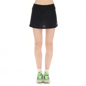 Women Lotto Superrapida W V Skirts Black / Green | 80379-VAWI