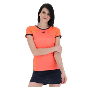 Women Lotto Superrapida W V T-shirts Coral | 02469-DABY