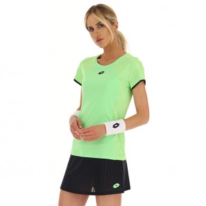 Women Lotto Superrapida W V T-shirts Green | 63495-KURI