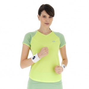 Women Lotto Superrapida W Vi T-shirts Lemon | 49725-NQBV