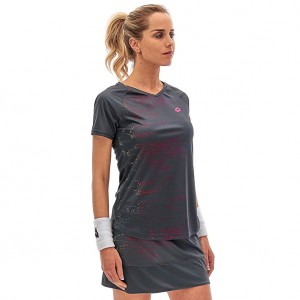 Women Lotto Superrapida W Vii T-shirts Grey | 65208-FDAV