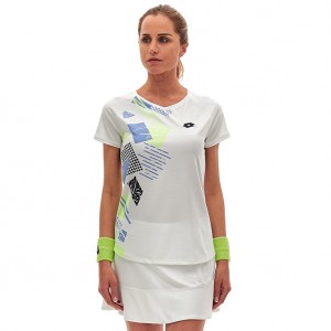 Women Lotto Tech W I - D5 T-shirts White | 50162-DPZV