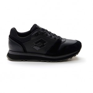 Women Lotto Trainer Wedge Iii W Sneakers Black | 58063-ZWYB