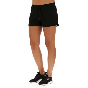 Women Lotto Venezia W Pl Shorts Black | 68531-CLNB