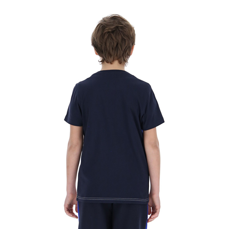 Kids' Lotto Athletica B Iii Js T-shirts White / Blue / Black | 48392-RUSN