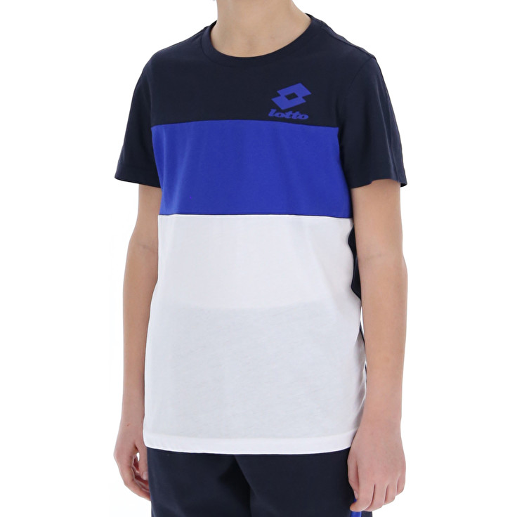 Kids' Lotto Athletica B Iii Js T-shirts White / Blue / Black | 48392-RUSN