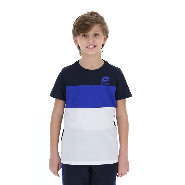 Kids\' Lotto Athletica B Iii Js T-shirts White / Blue / Black | 48392-RUSN