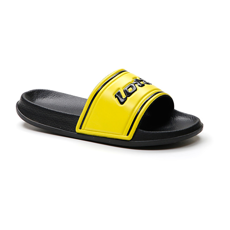 Kids' Lotto Midway Iv Cl Slippers Black / Yellow | 87430-YNKX