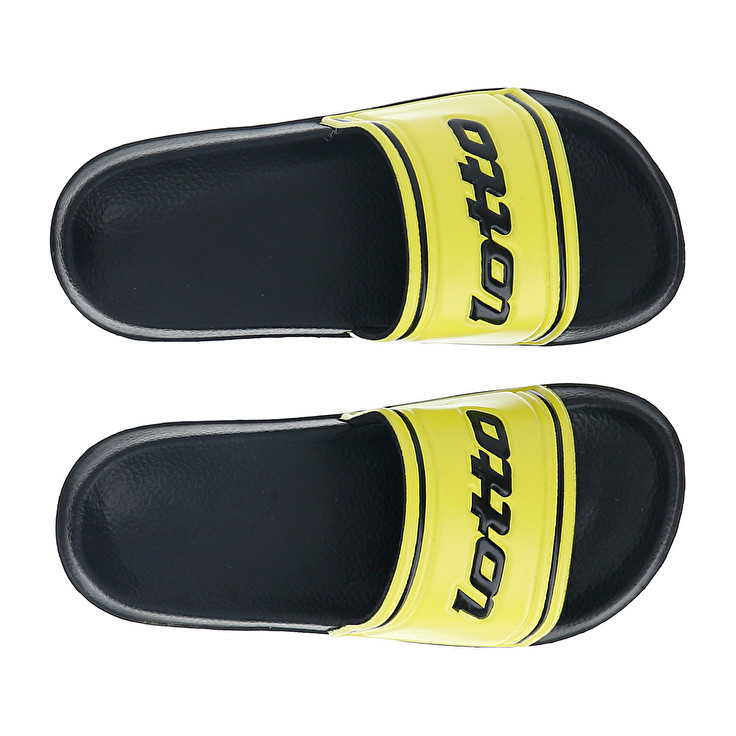 Kids' Lotto Midway Iv Cl Slippers Black / Yellow | 87430-YNKX