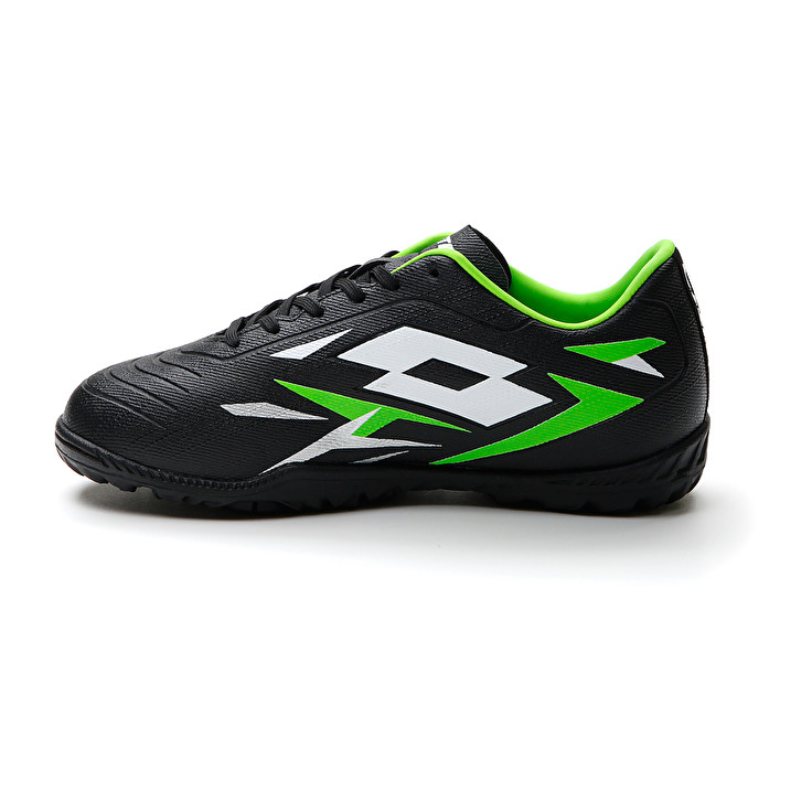 Kids' Lotto Solista 700 Vi Tf Jr Soccer Shoes Black / Green / White | 68594-ZENM