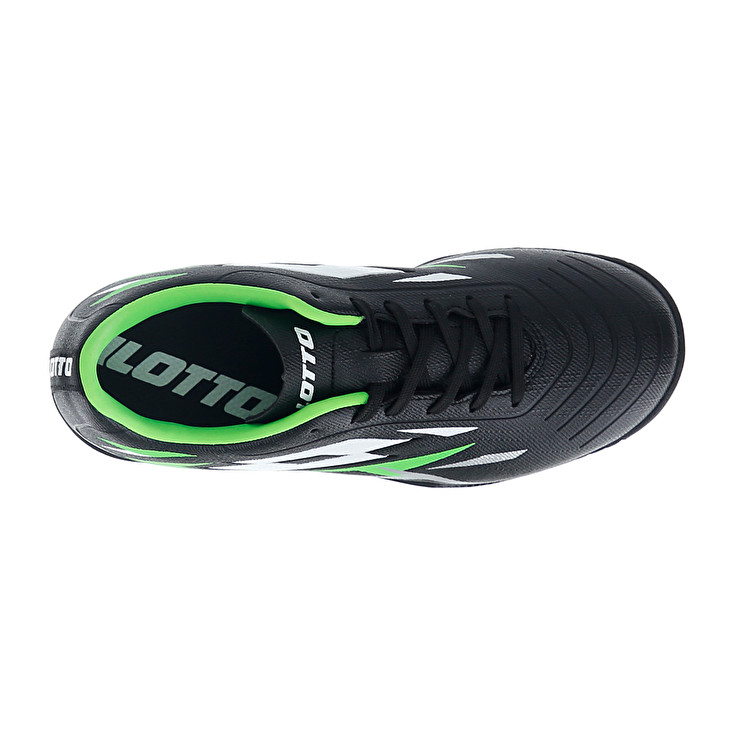 Kids' Lotto Solista 700 Vi Tf Jr Soccer Shoes Black / Green / White | 68594-ZENM