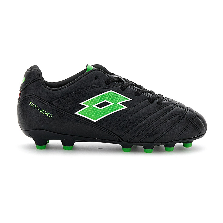 Kids\' Lotto Stadio 705 Fg Jr Soccer Shoes Black | 51734-BOHF