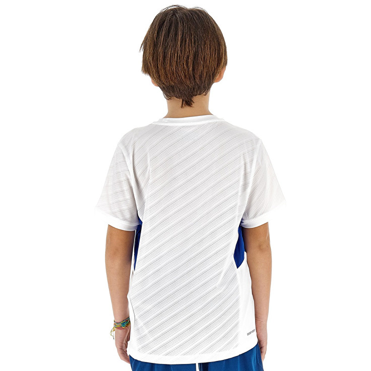 Kids' Lotto Tech B I - D2 T-shirts White / Blue | 58124-CZTW