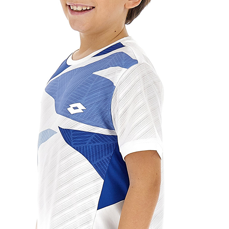 Kids' Lotto Tech B I - D2 T-shirts White / Blue | 58124-CZTW