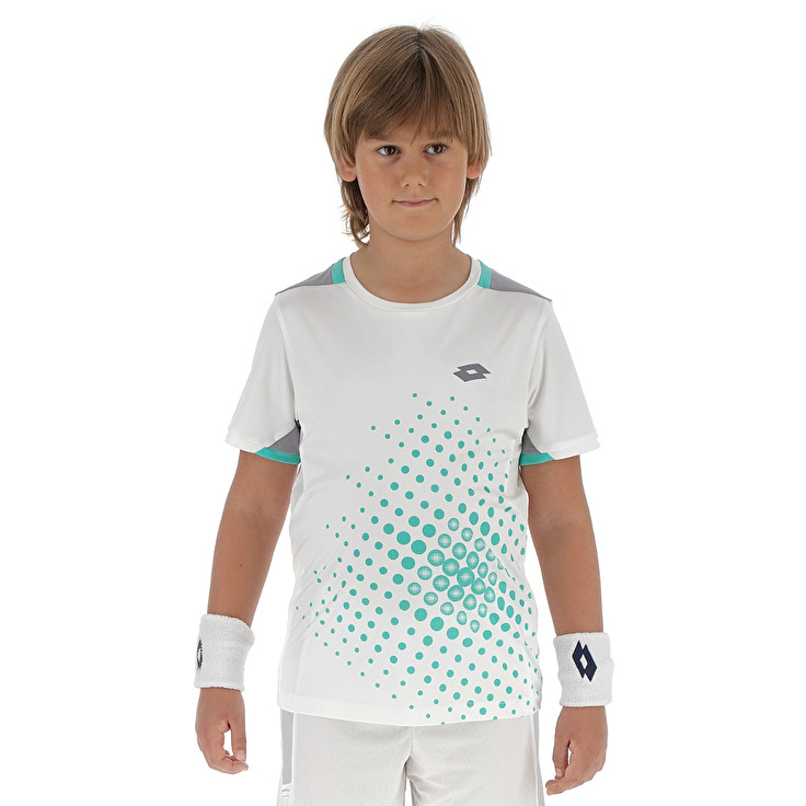 Kids\' Lotto Top B Iv 1 T-shirts White / Green | 45612-MOVB