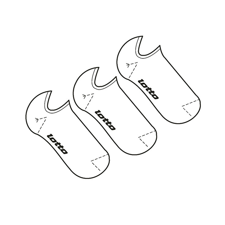 Lotto No Show - Pk3prs Socks White | 13574-EKNU
