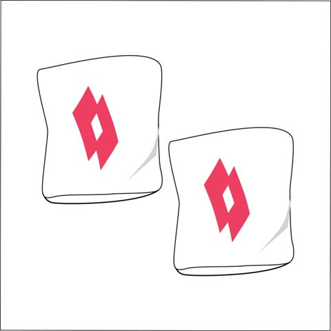 Lotto Tennis Wrist B Ii Wristbands White | 93264-PEXO