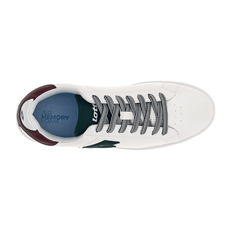 Men Lotto 1973 Amf Evo Vii Sneakers White / Green / Burgundy | 86150-ZOJG
