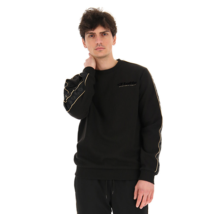Men Lotto Athletica Classic Iv Rn Pl Sweatshirts Black | 97126-UTRY