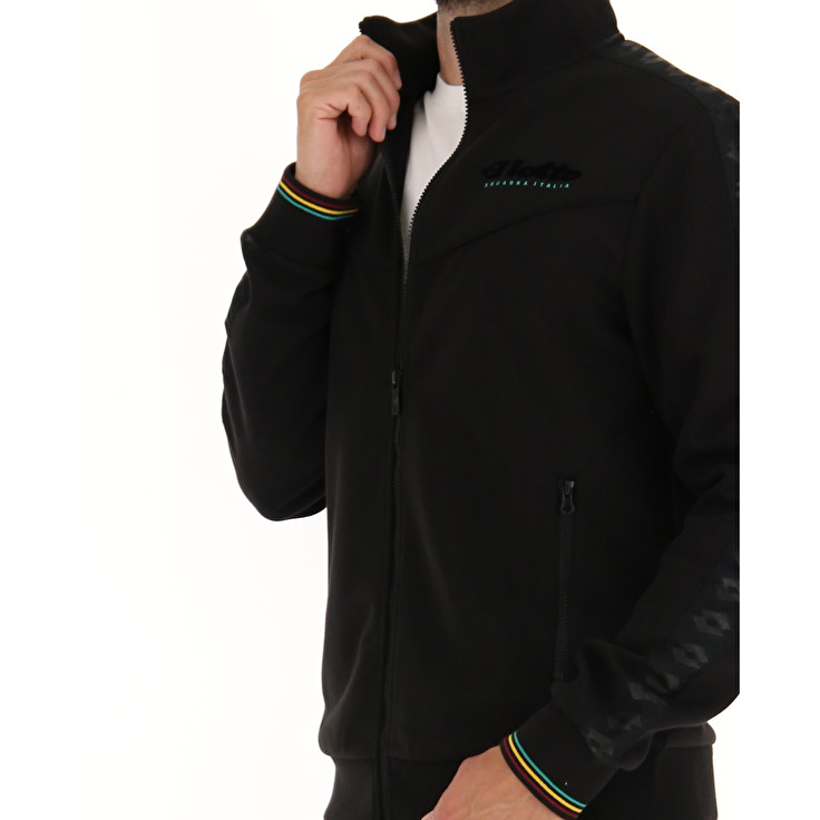 Men Lotto Athletica Classic V Fz Sweatshirts Black | 54206-MDWR