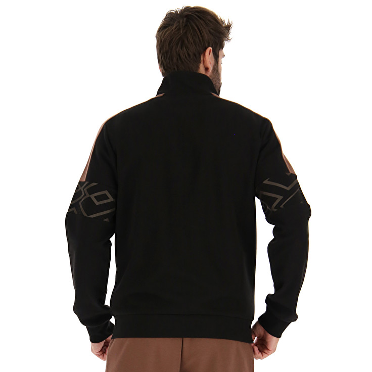 Men Lotto Athletica Classic Vi Fz Sweatshirts Black | 72046-XDGZ