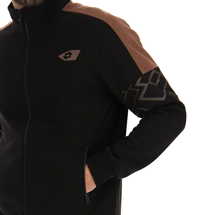 Men Lotto Athletica Classic Vi Fz Sweatshirts Black | 72046-XDGZ