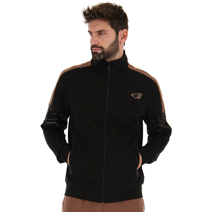 Men Lotto Athletica Classic Vi Fz Sweatshirts Black | 72046-XDGZ
