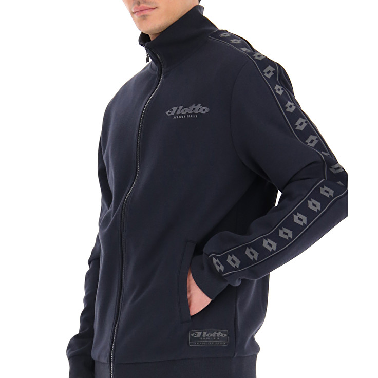 Men Lotto Athletica Due Iv Fz Pl Sweatshirts Black | 95430-FPVJ