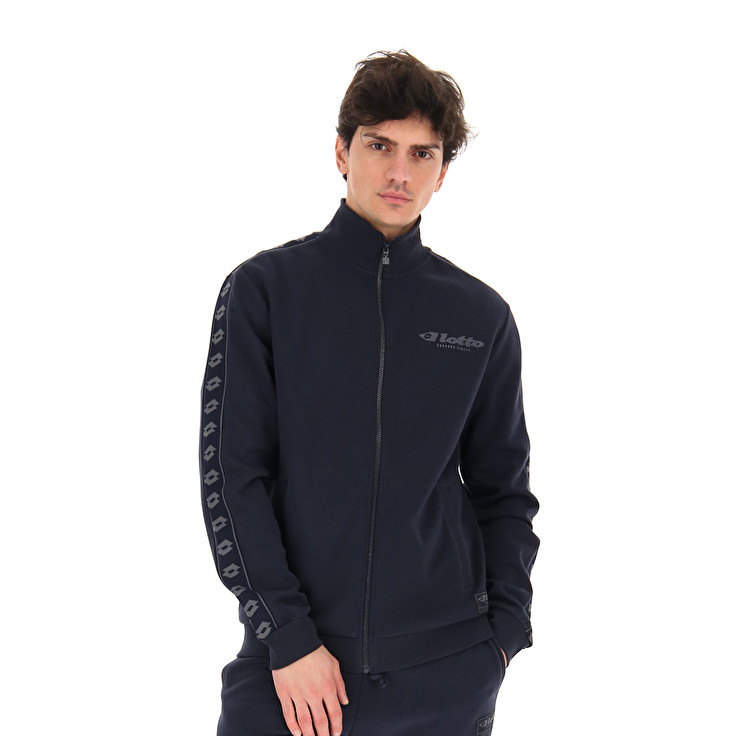 Men Lotto Athletica Due Iv Fz Pl Sweatshirts Black | 95430-FPVJ