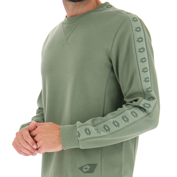 Men Lotto Athletica Due Vi Rn Sweatshirts Olive | 03675-FYPW